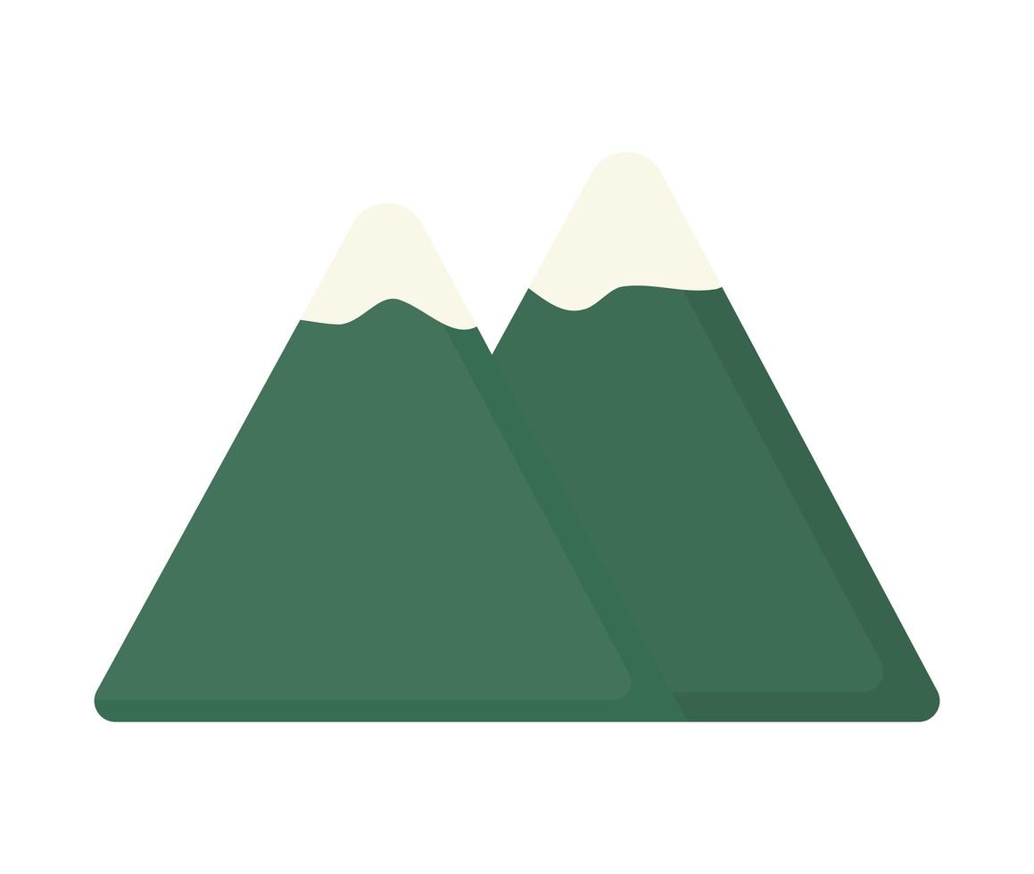 ilustração de montanha verde vetor