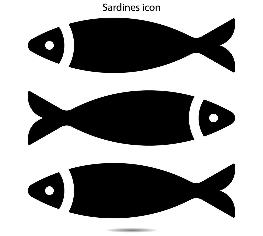 sardinha ícone, ilustrador vetor