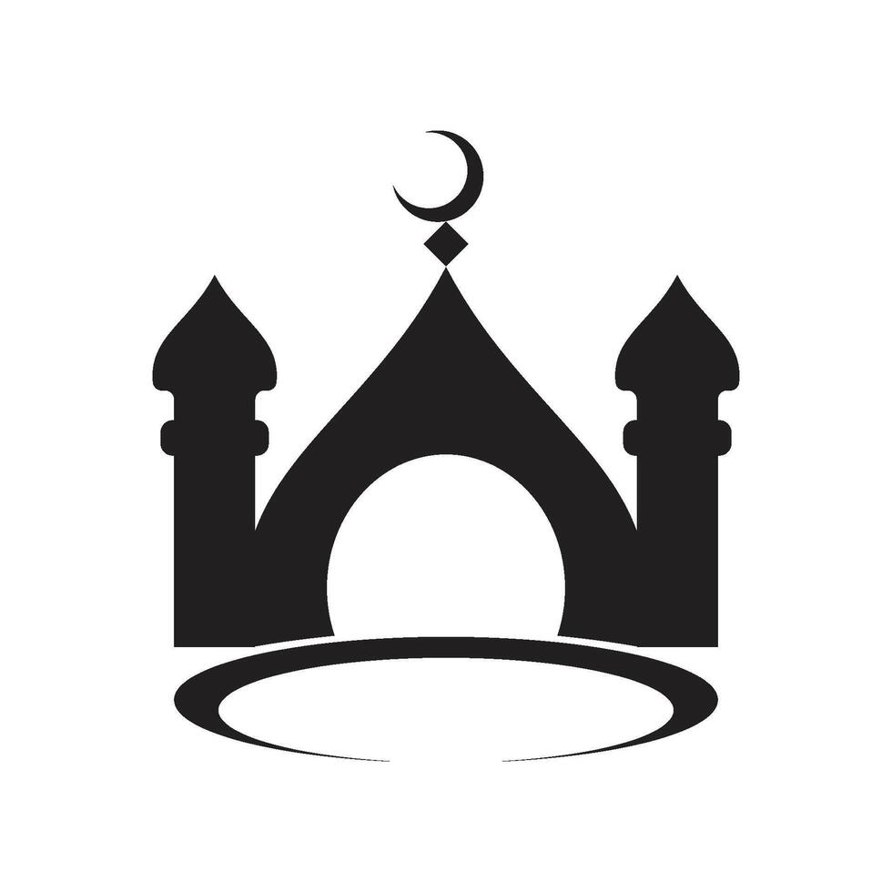 logotipo islâmico, mesquita vetor