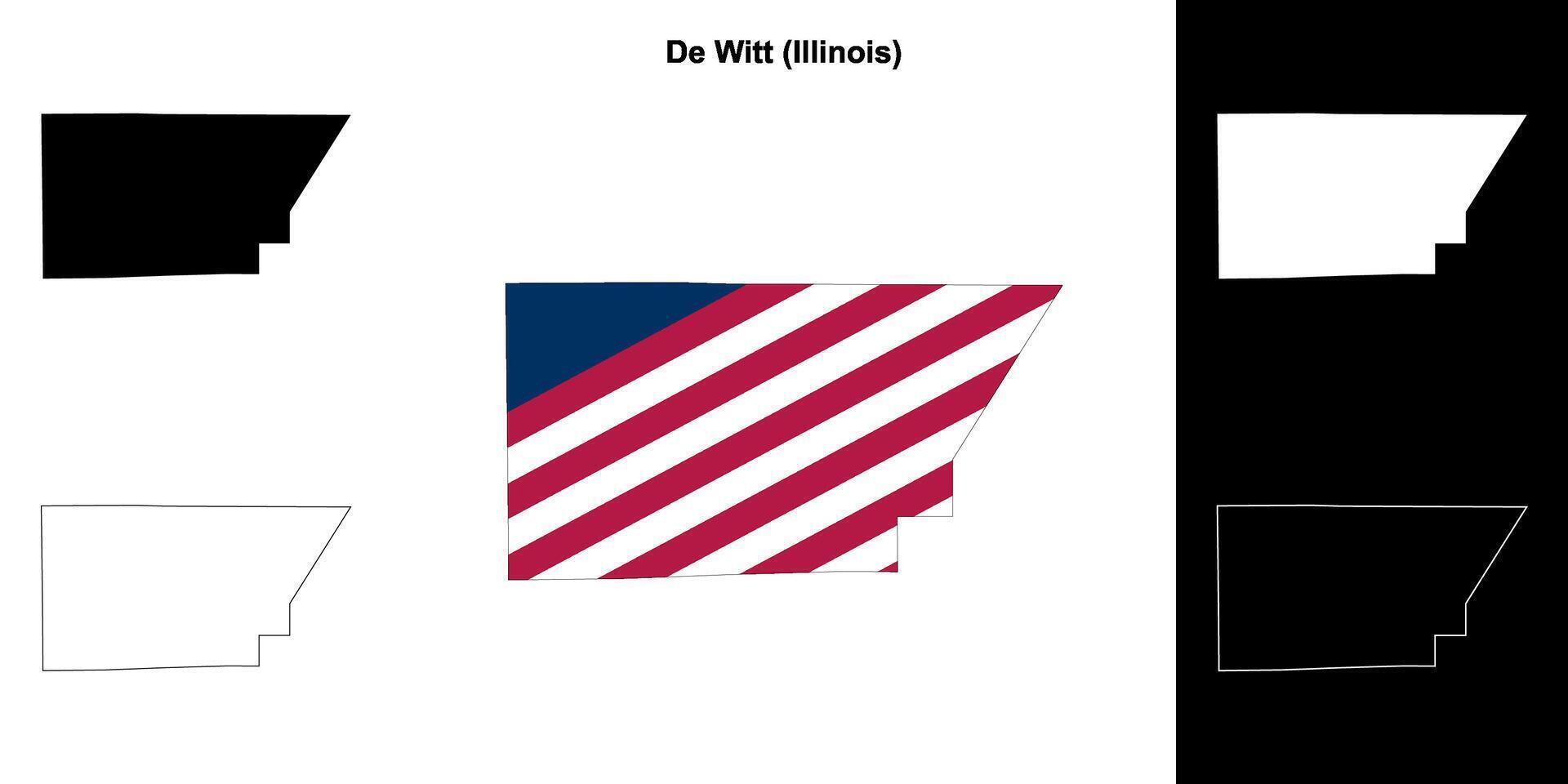 de sagacidade condado, Illinois esboço mapa conjunto vetor