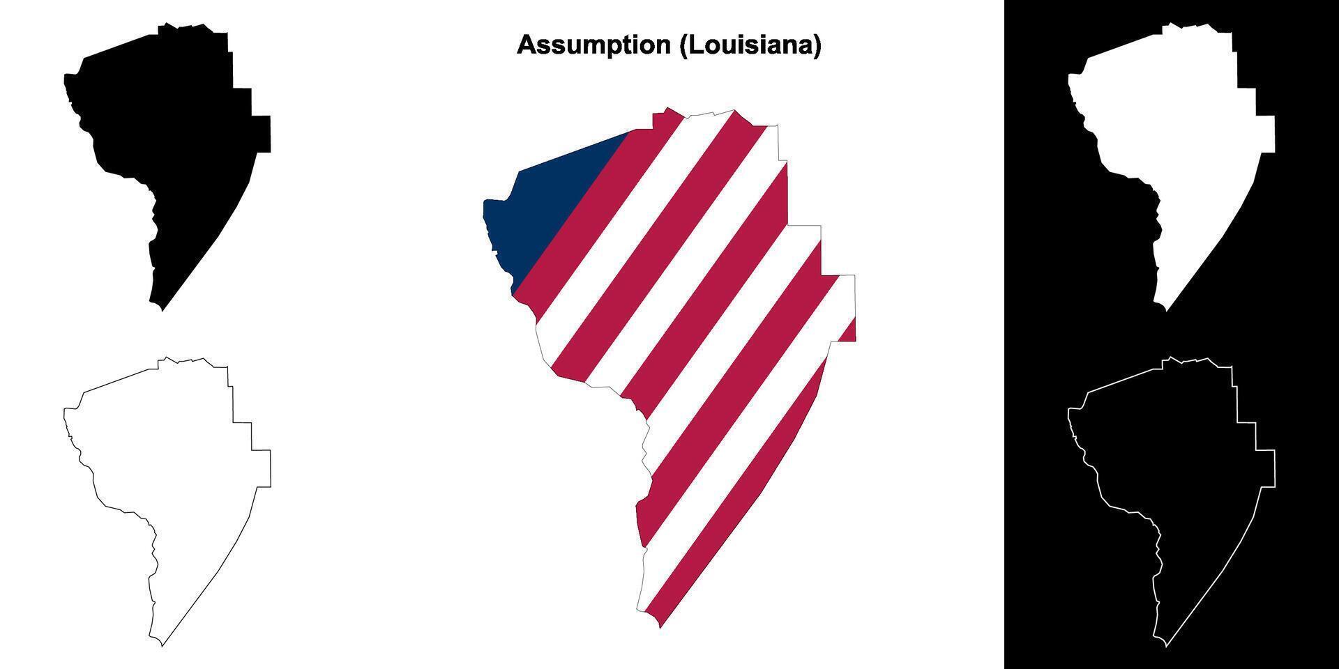 suposição freguesia, louisiana esboço mapa conjunto vetor