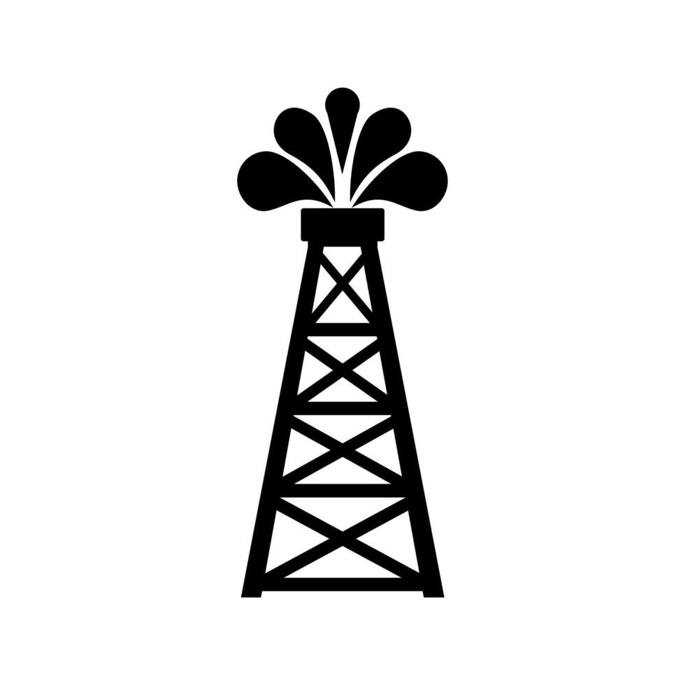 bomba jack ícone. óleo ilustração placa. óleo perfuração símbolo. óleo bombeamento logotipo. vetor