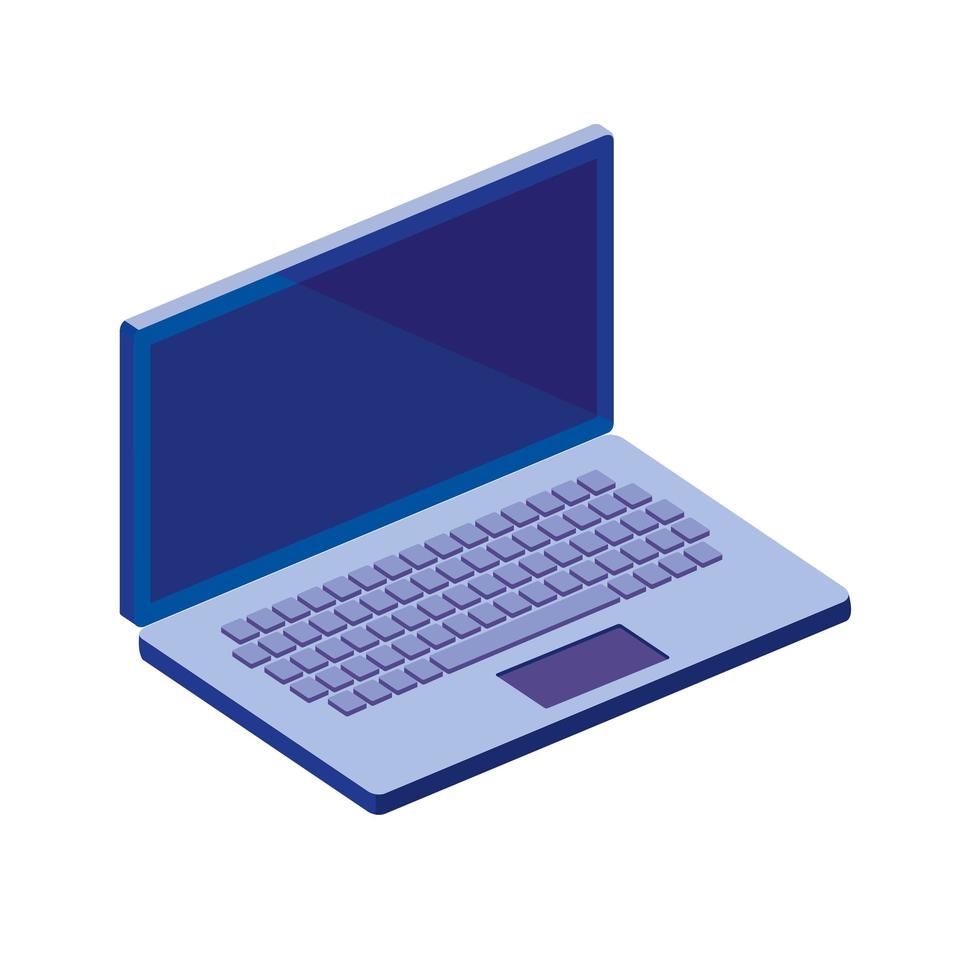 ícone isolado de dispositivo de laptop vetor