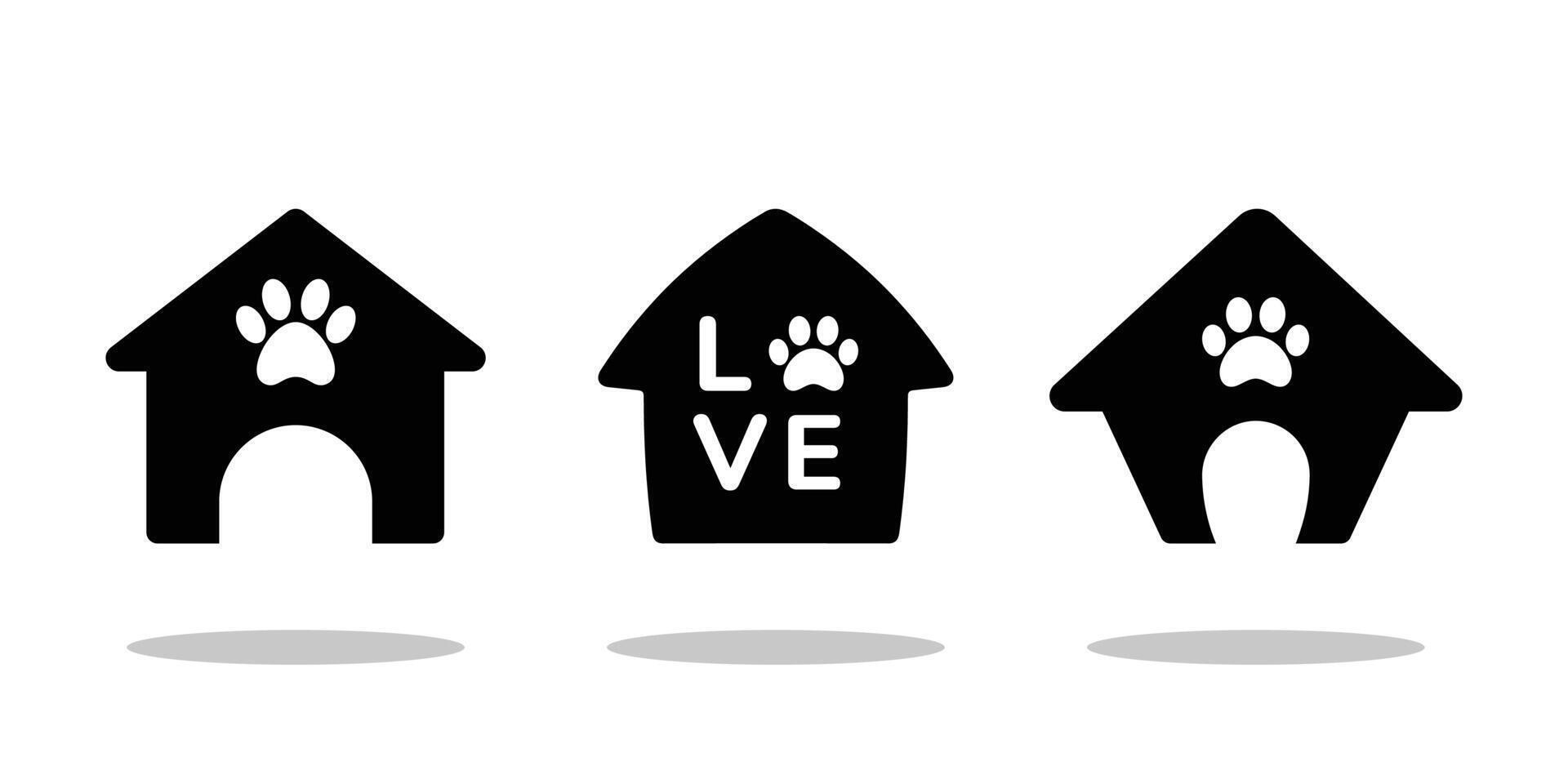 cachorro casa ícone ilustração. animal casa ícone ou animal casa vetor