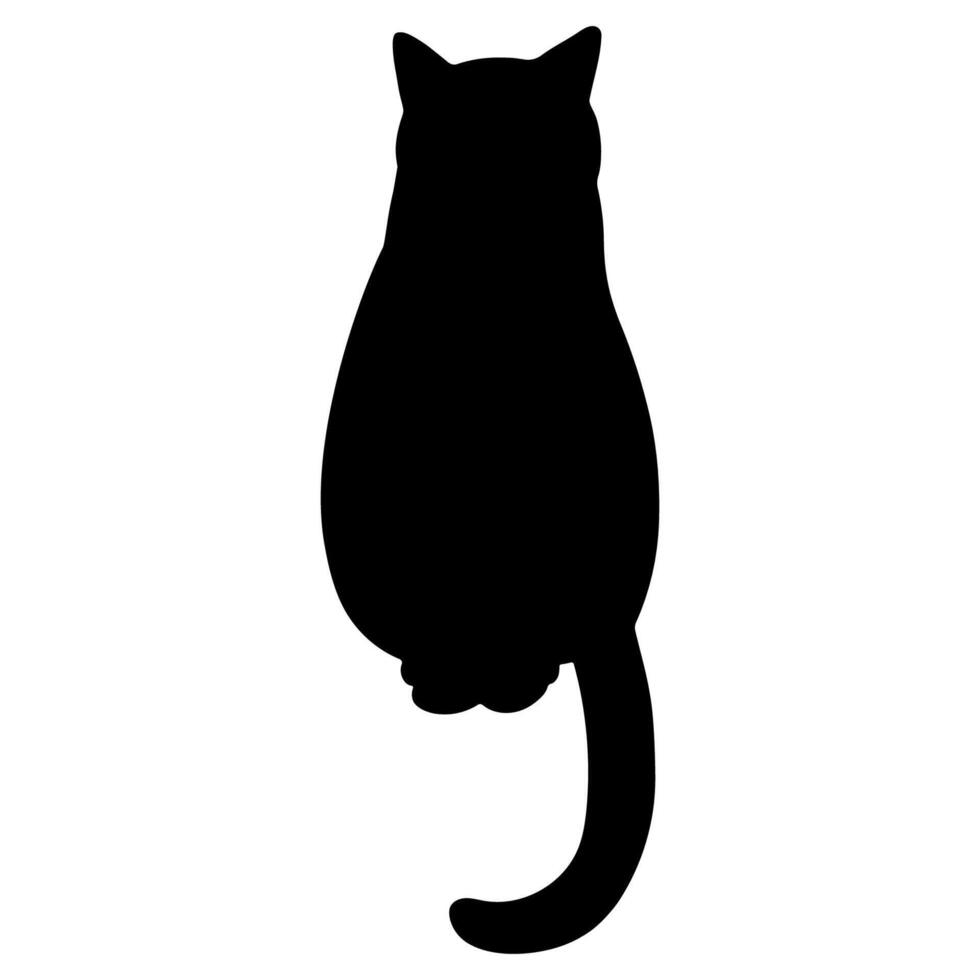 gato sombra solteiro 42 fofa em uma branco fundo, ilustração. vetor