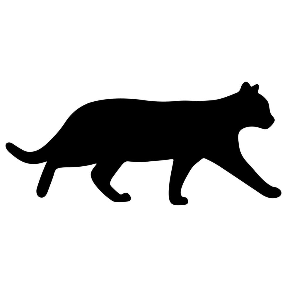 gato sombra solteiro 34 fofa em uma branco fundo, ilustração. vetor
