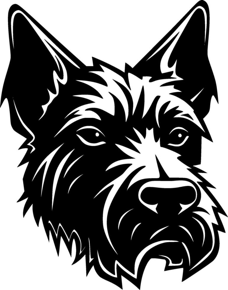 escocês terrier - Preto e branco isolado ícone - ilustração vetor