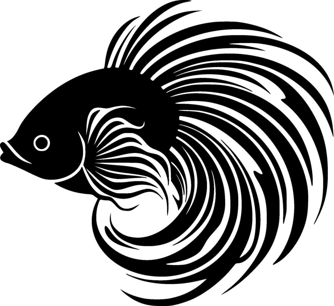 betta peixe - Alto qualidade logotipo - ilustração ideal para camiseta gráfico vetor