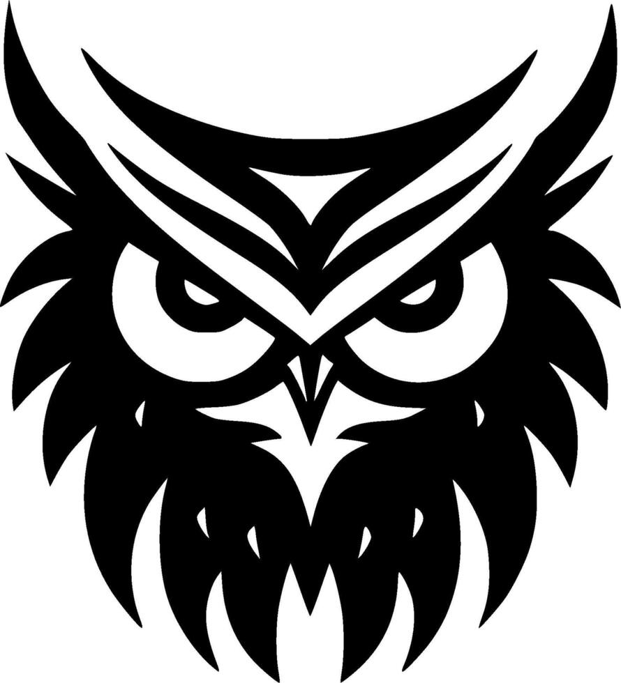 coruja - minimalista e plano logotipo - ilustração vetor