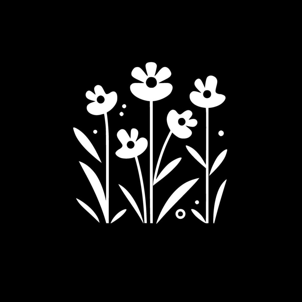 flores - minimalista e plano logotipo - ilustração vetor