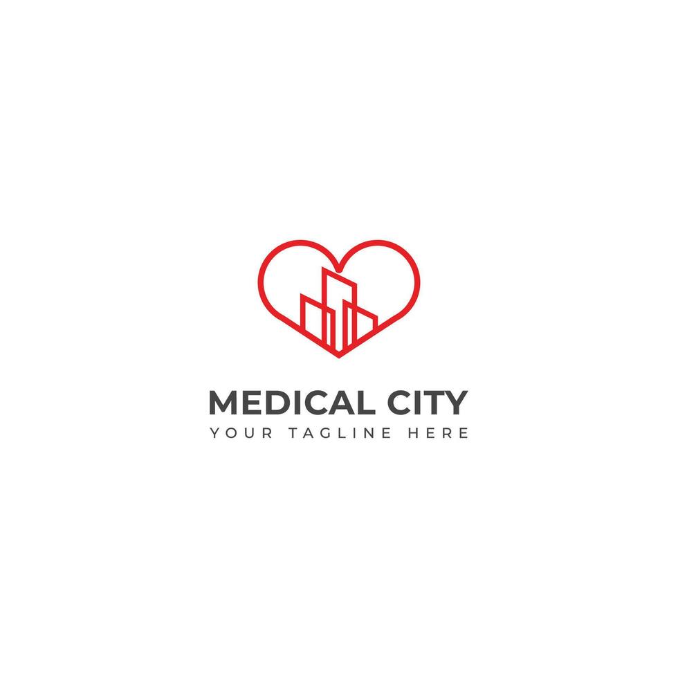 médico cidade logotipo Projeto modelo. vetor