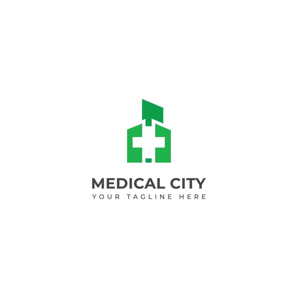 médico cidade logotipo Projeto modelo. vetor