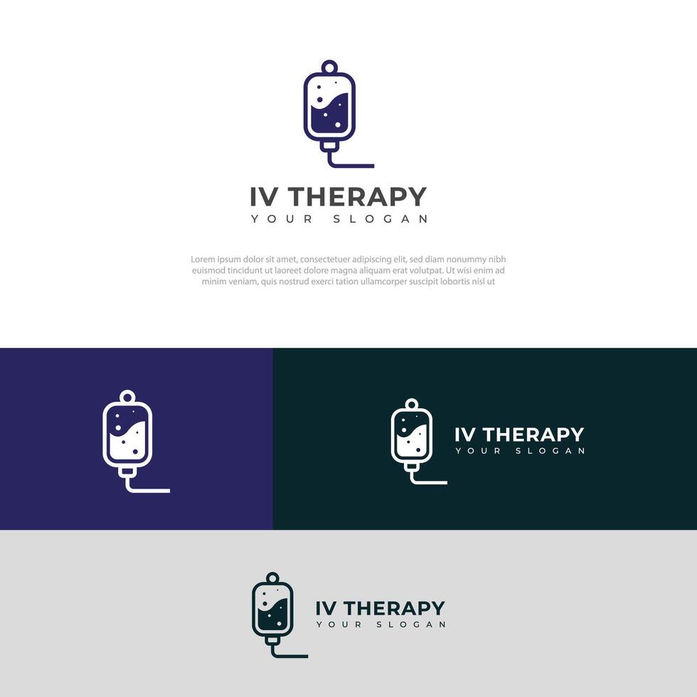 criativo iv terapia logotipo Projeto modelo. vetor