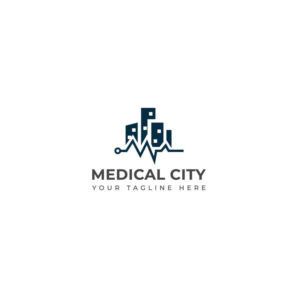 médico cidade logotipo Projeto modelo. vetor