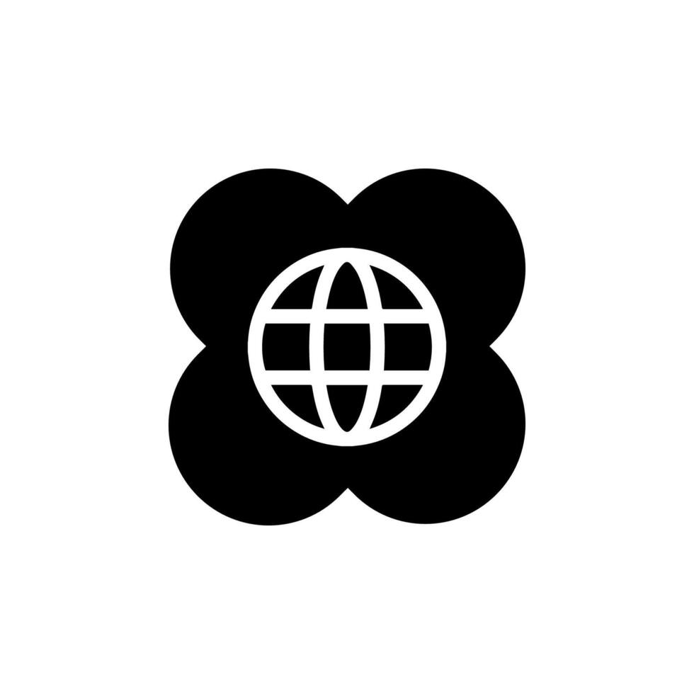 ir para rede símbolo ícone, globo logotipo vetor