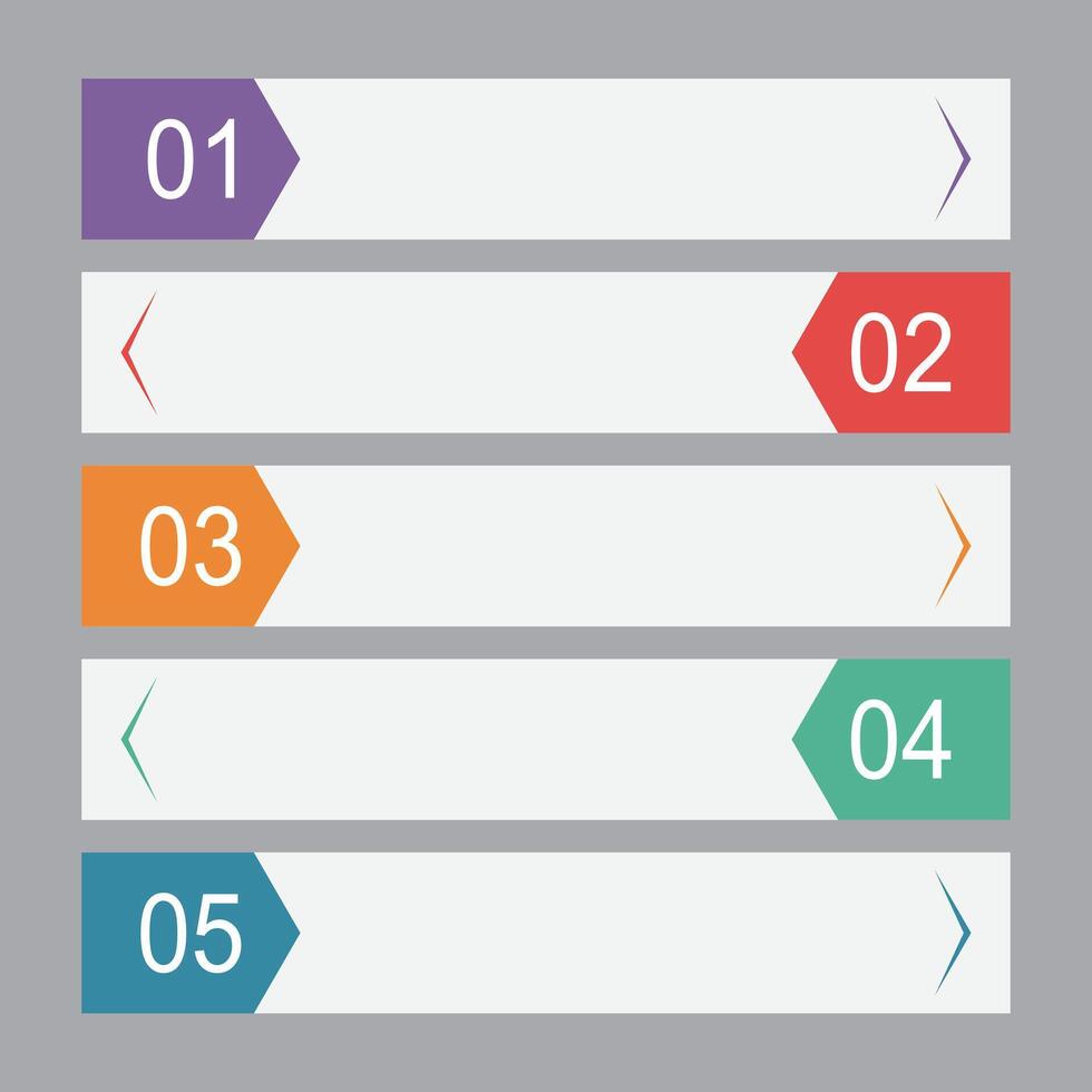 funil, fita infográfico modelo ou elemento com 5 etapa, processo, opção, colorida, círculo, botão, marcação, escada, escada, retangular, circular, rótulo para venda deslizar vetor