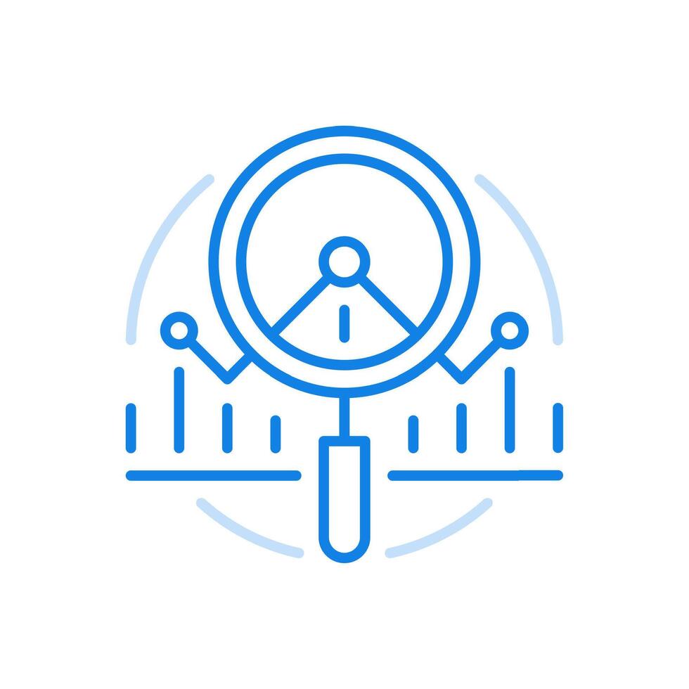 dinâmica análise o negócio gráfico linha ícone. financeiro mercado gráfico e investimento flutuações. vetor