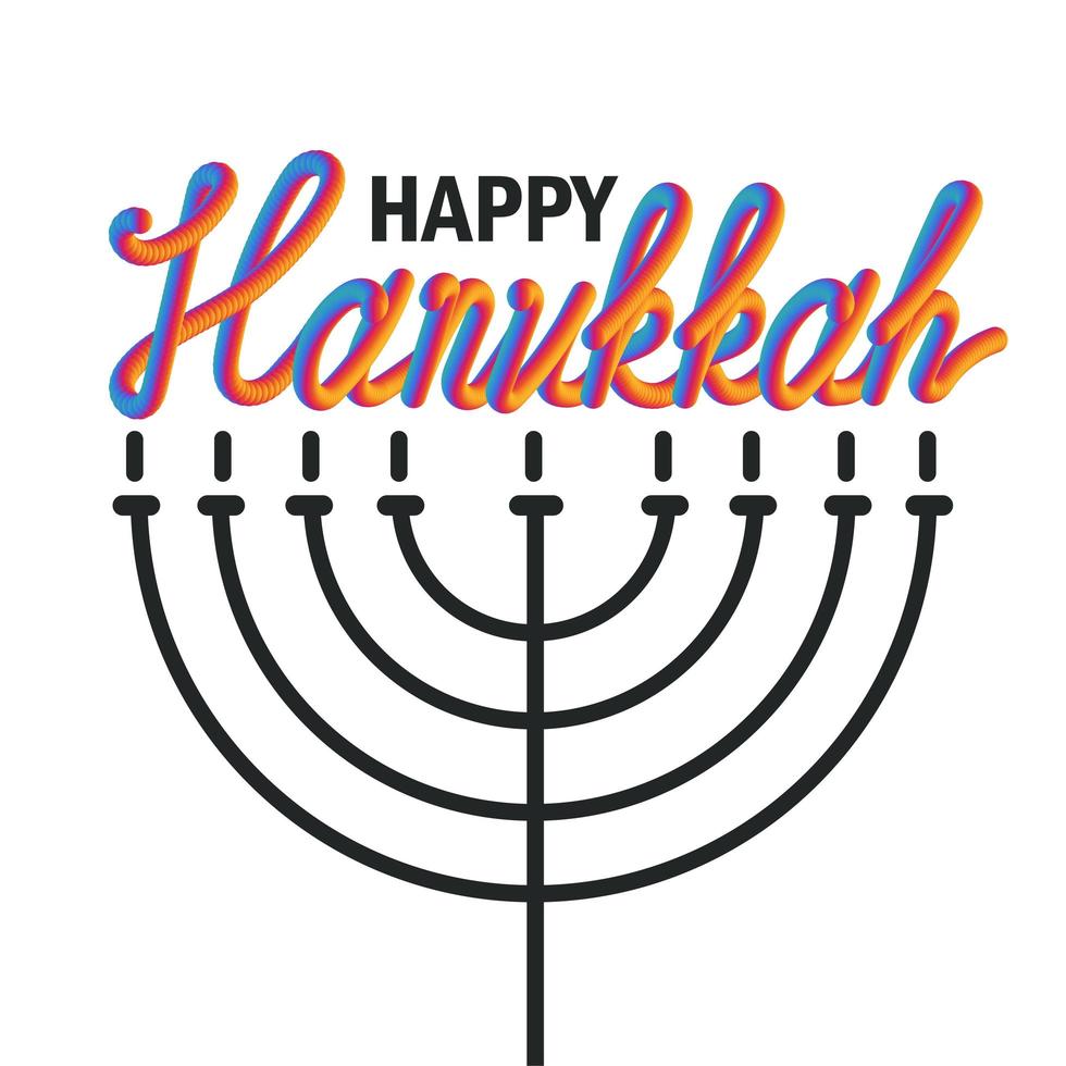 banner de saudação hanukkah vetor