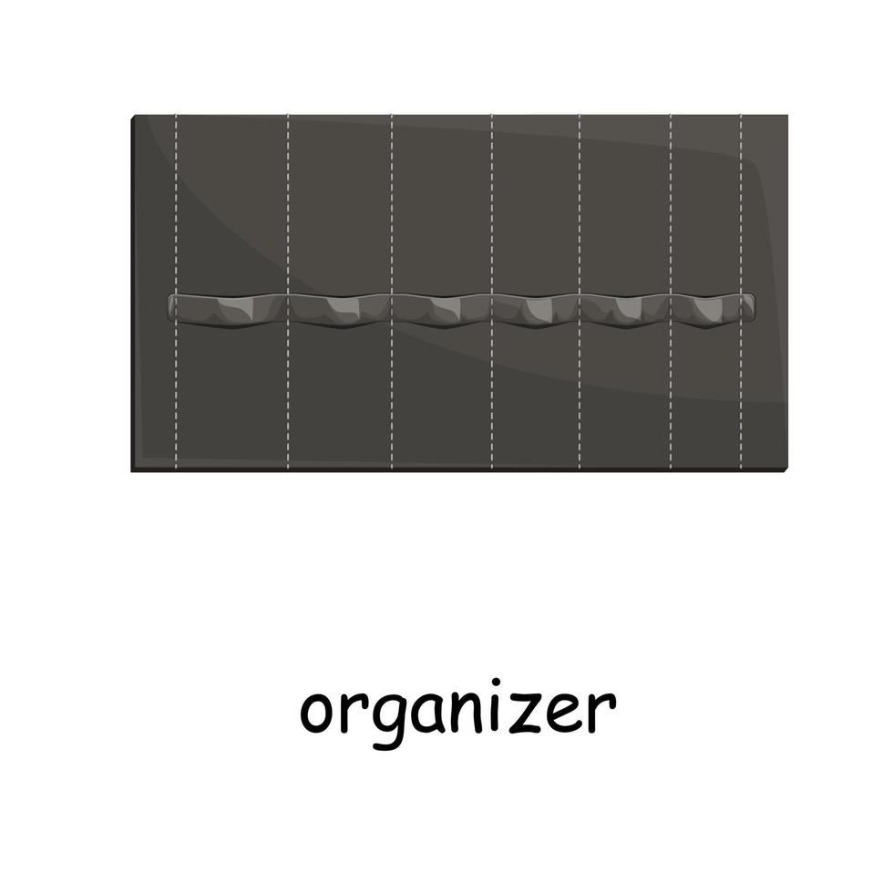 imagem vetorial de um organizador para ferramentas de trabalho. estilo de desenho animado. eps 10 vetor