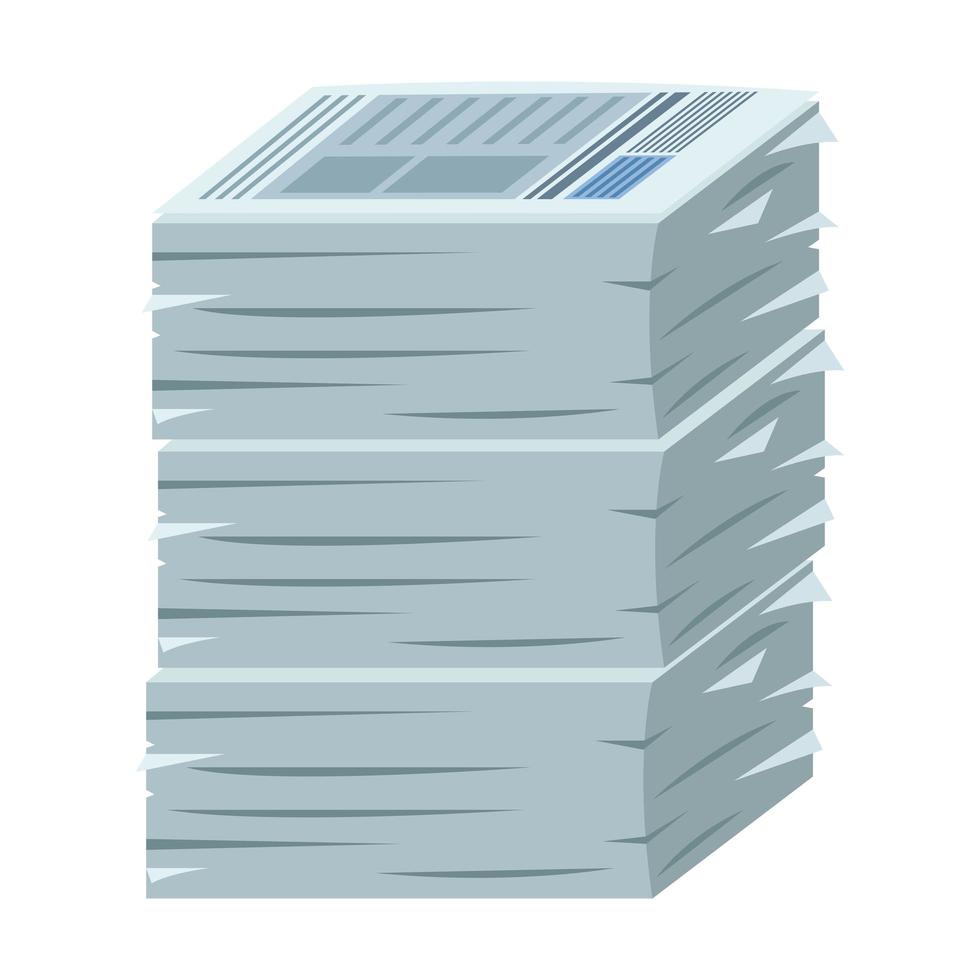 empilhar documentos em papel vetor