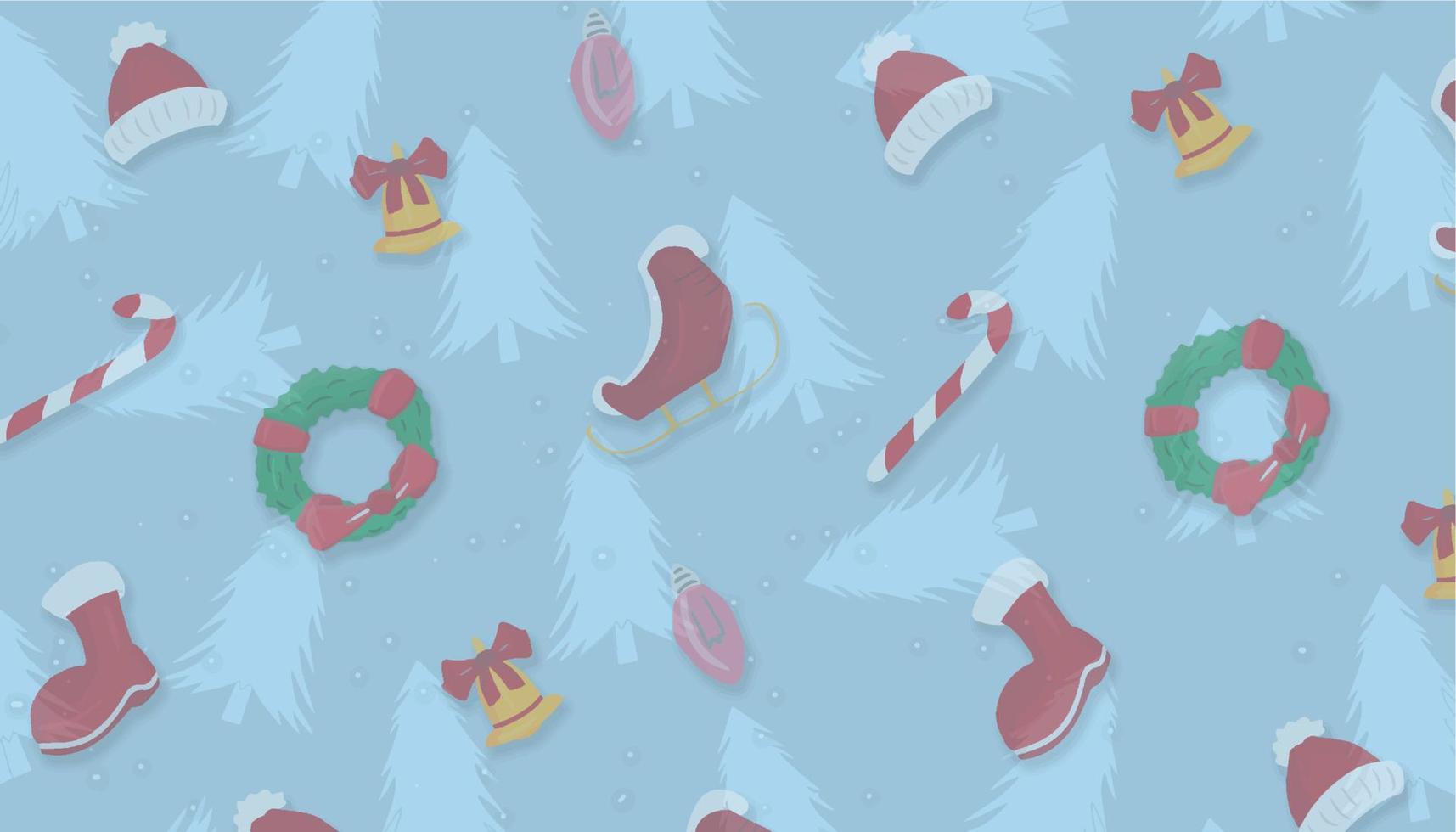 ilustração vetorial de fundo de suprimentos de natal perfeita vetor