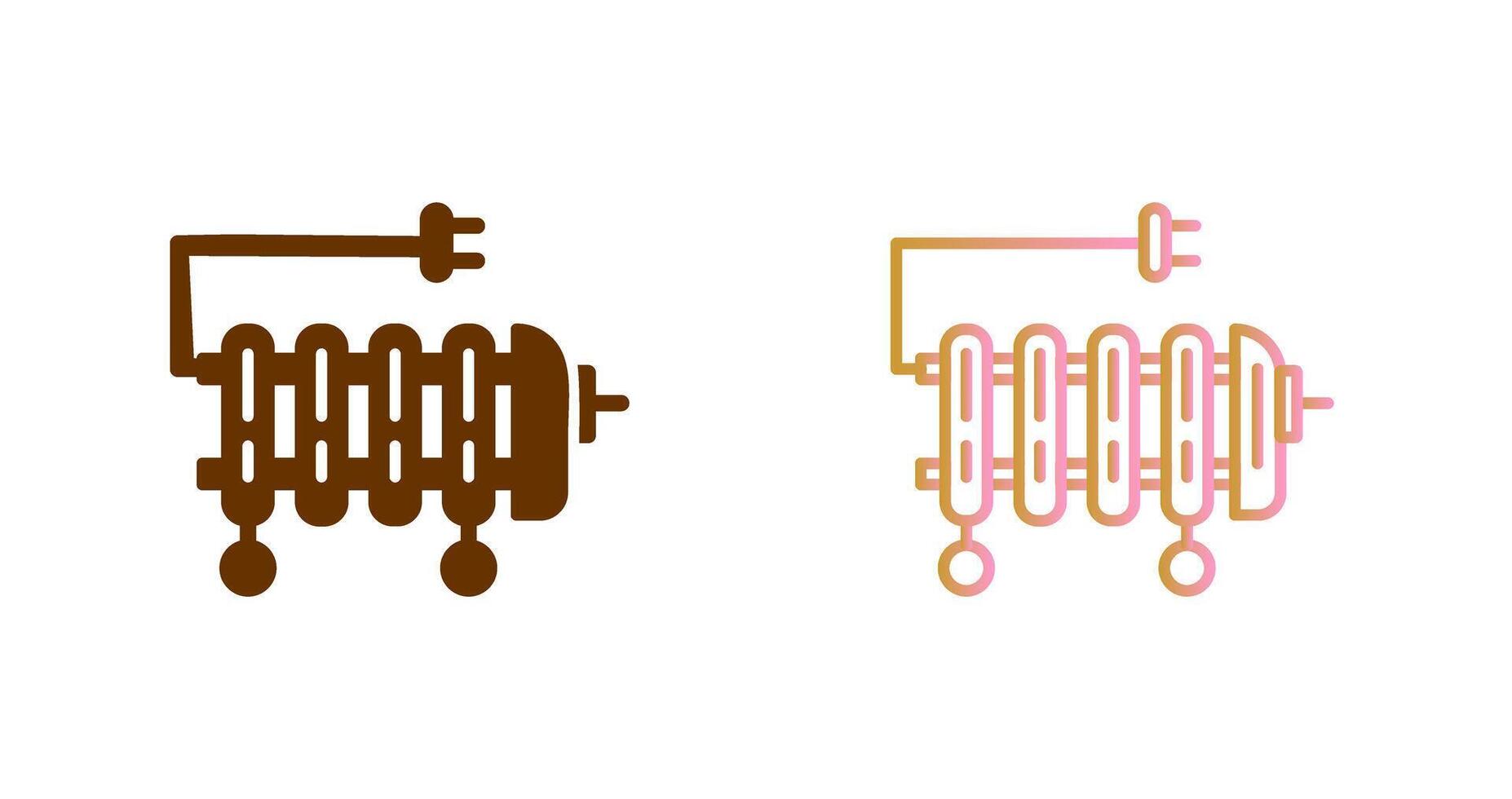 design de ícone de aquecedor de óleo vetor