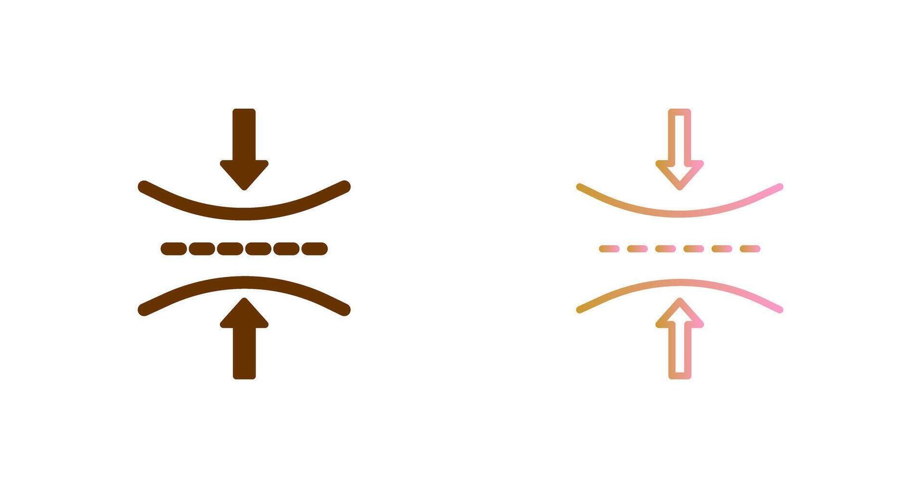 elasticidade ícone Projeto vetor