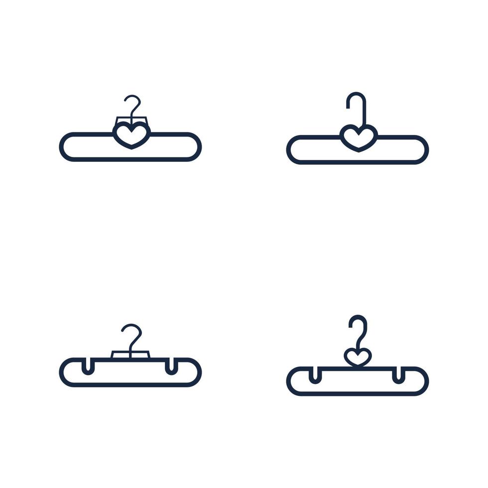 modelo de vetor de conceito de design plano de ícone de pano de cabide