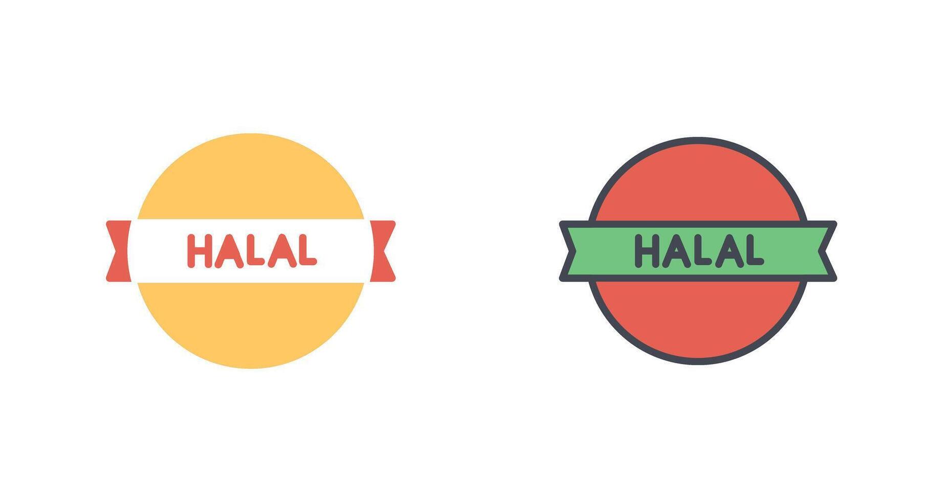 halal adesivo ícone Projeto vetor