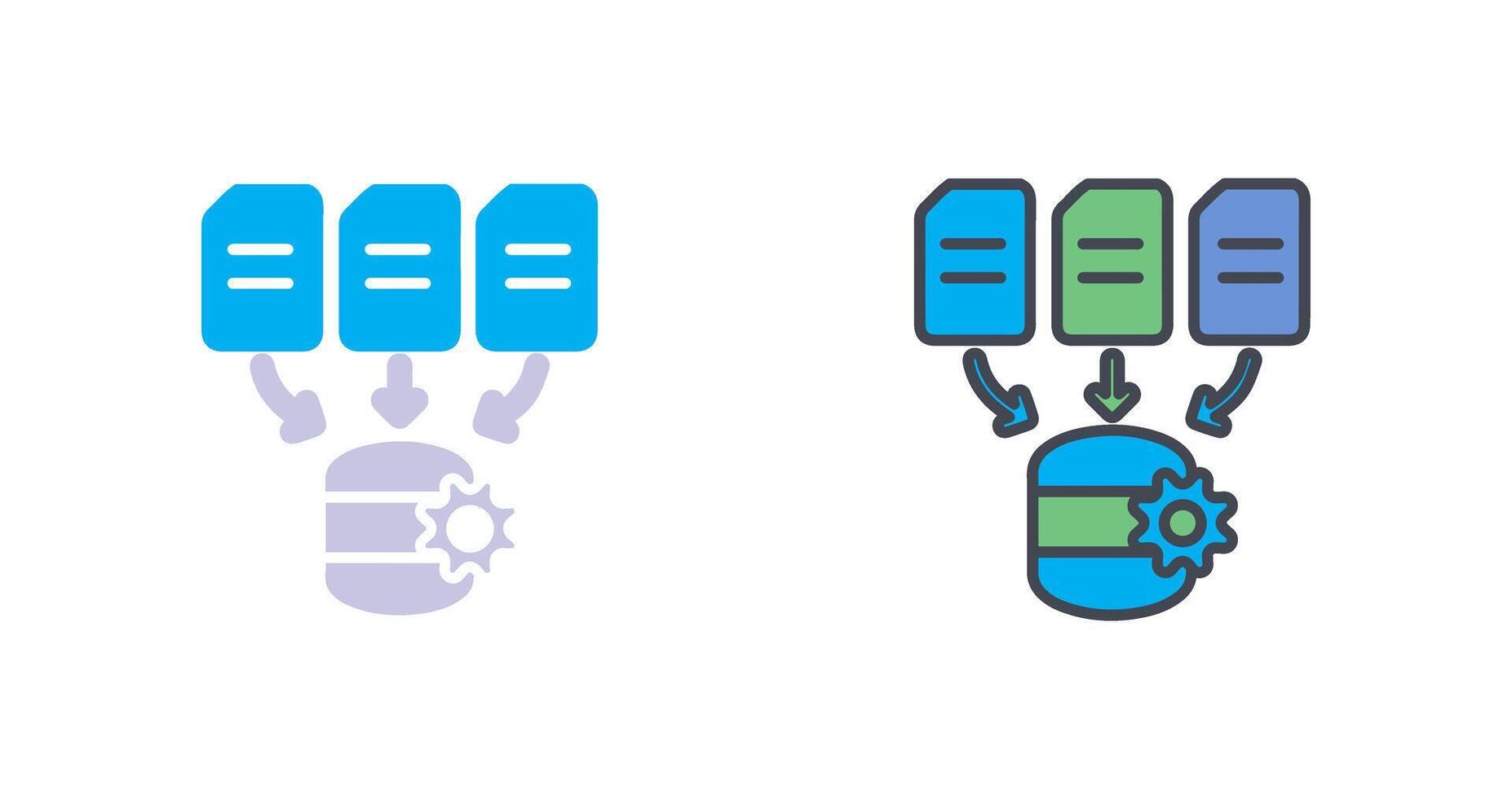 dados em processamento ícone Projeto vetor