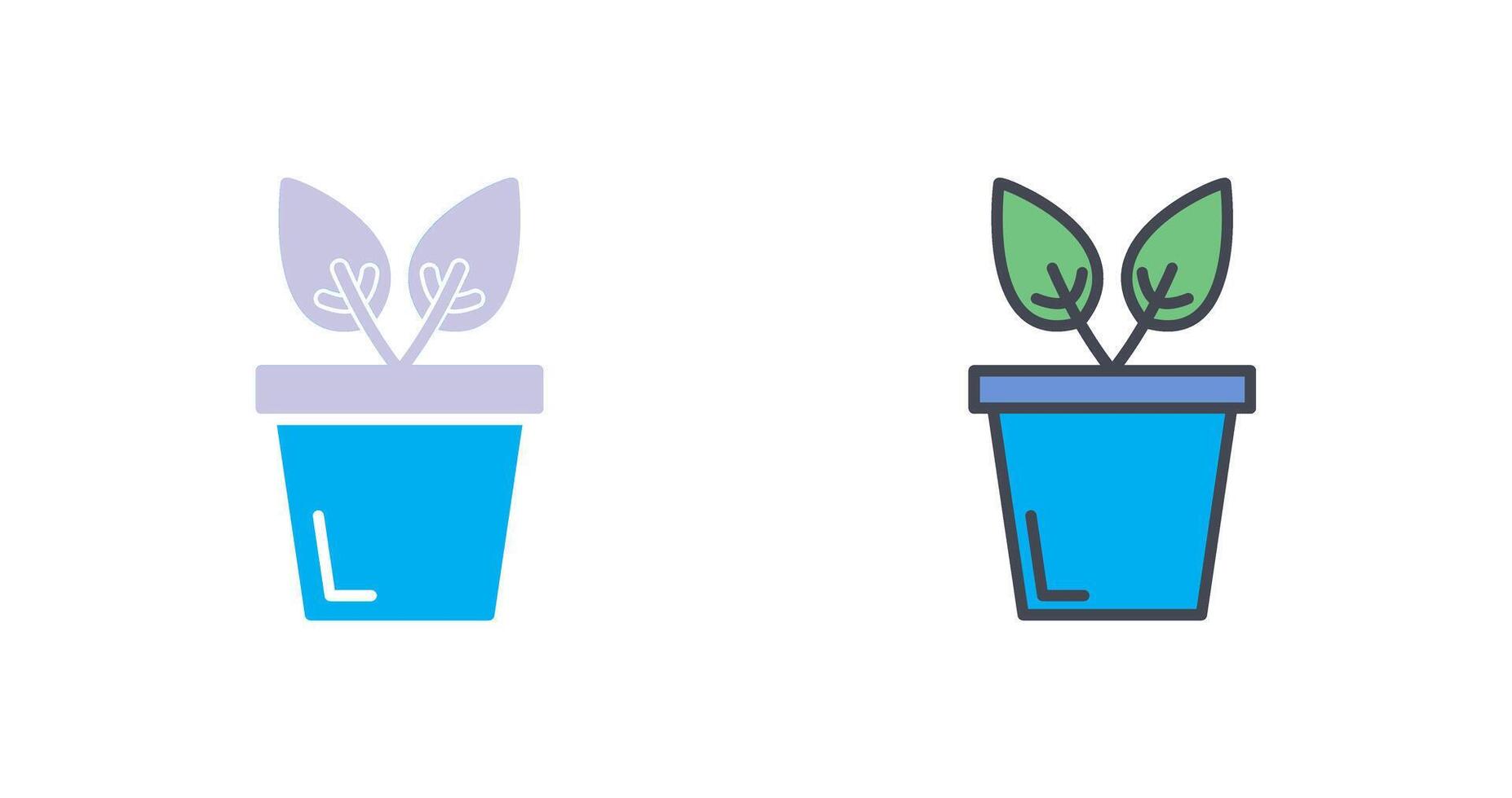 design de ícone de vaso de planta vetor