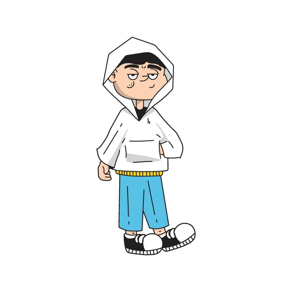 streetwear moda personagem vetor