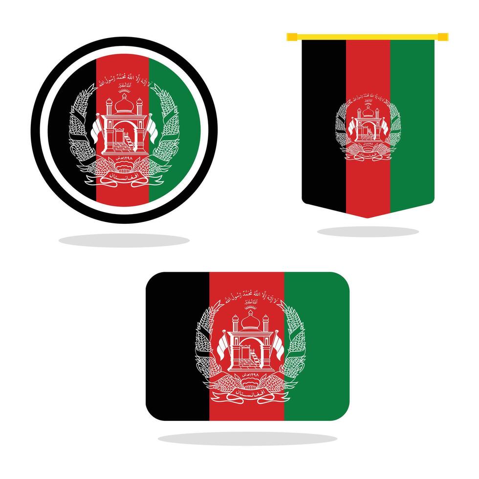 Afeganistão bandeira conjunto Afeganistão bandeira conjunto ilustração, Afeganistão bandeira conjunto cenário ou Afeganistão bandeira conjunto imagem vetor