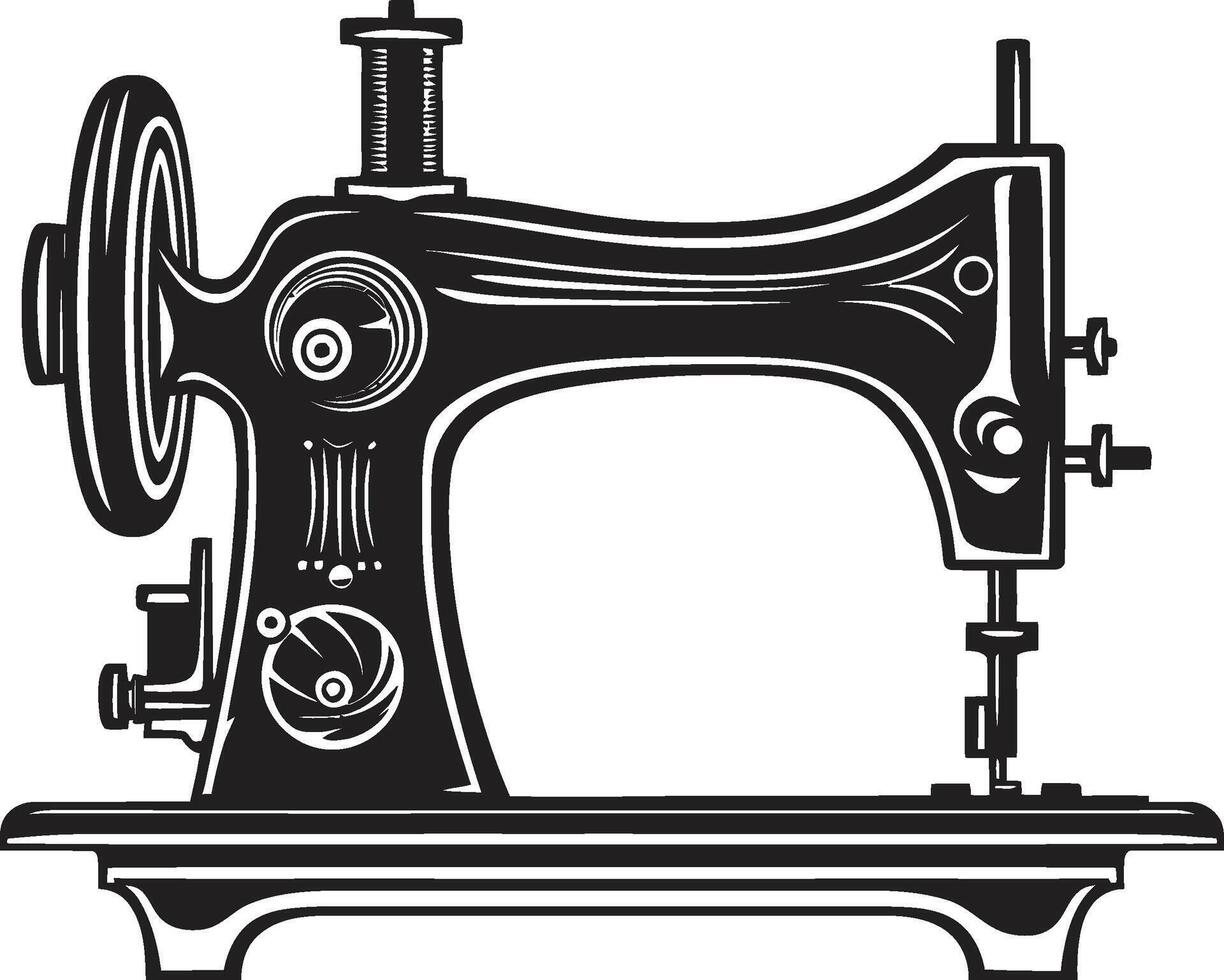 costura construir Preto de costura máquina à moda costura Preto para chique de costura máquina dentro vetor