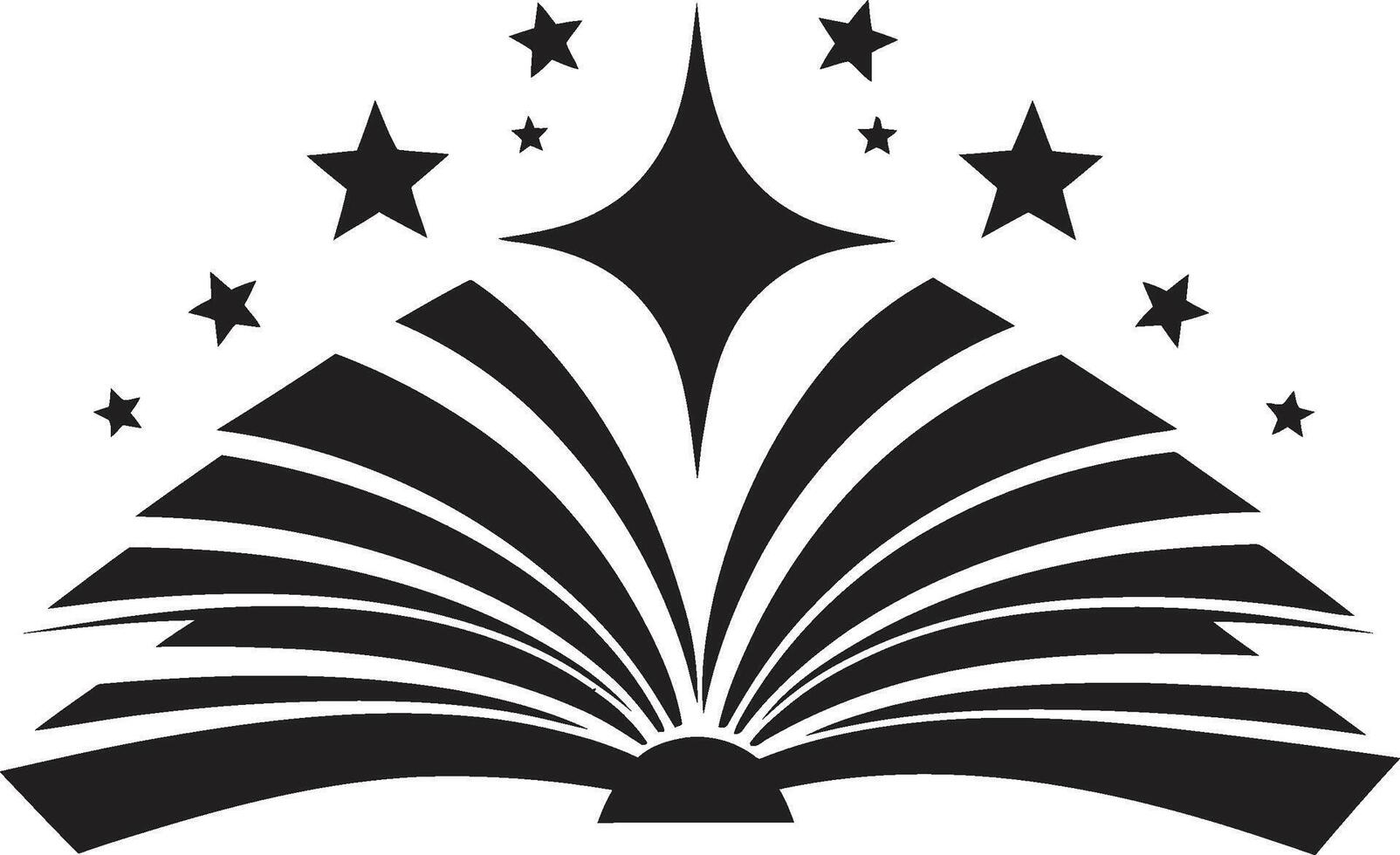 livro Páginas exposto moderno Preto emblema para uma cativante Veja lendo elegância intrincado Preto logotipo com livro arte vetor