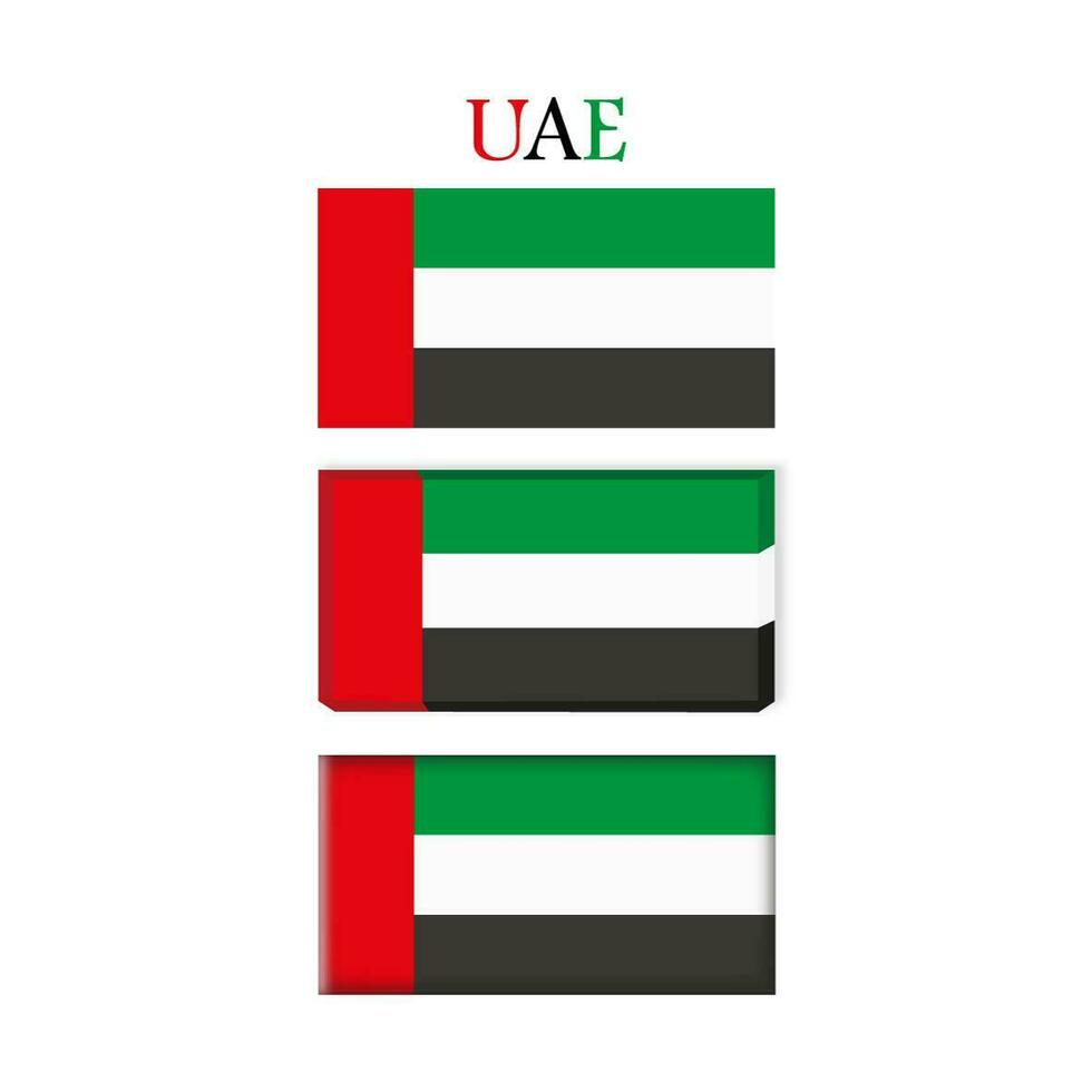 Bandeira dos Emirados Árabes Unidos vetor