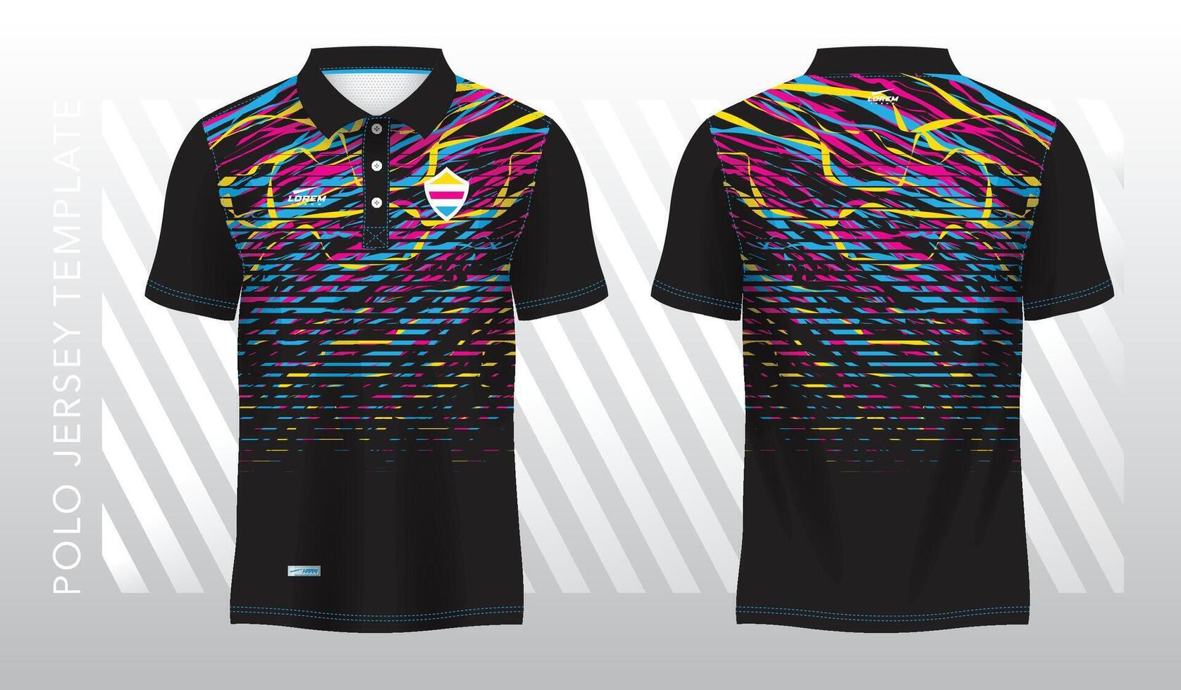 colorida abstrato pólo jérsei esporte uniforme vetor