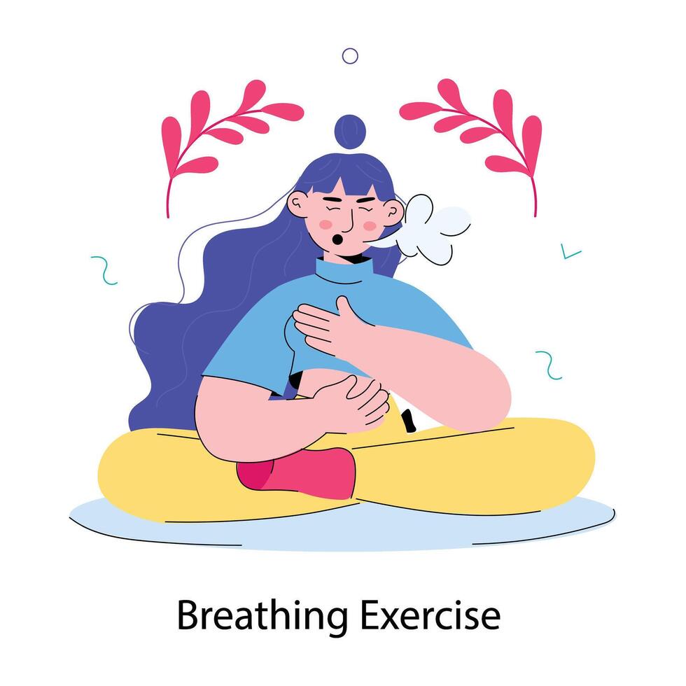 na moda respiração exercício vetor