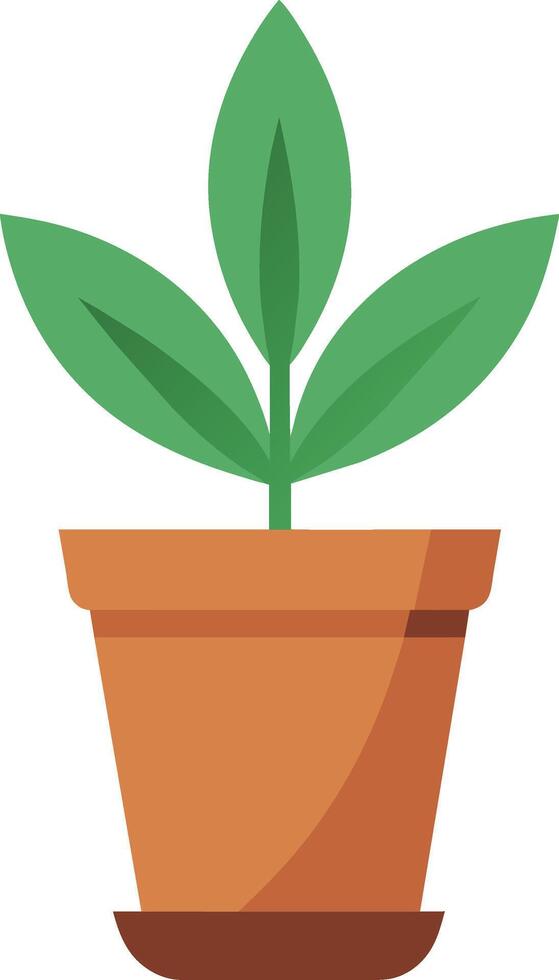 em vaso verde plantar ilustração plano Projeto vetor