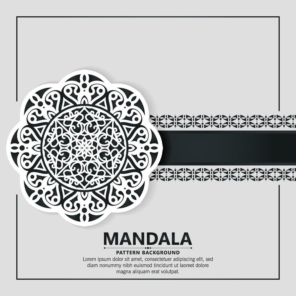 modelo de design de fundo decorativo de mandala decorativa vetor