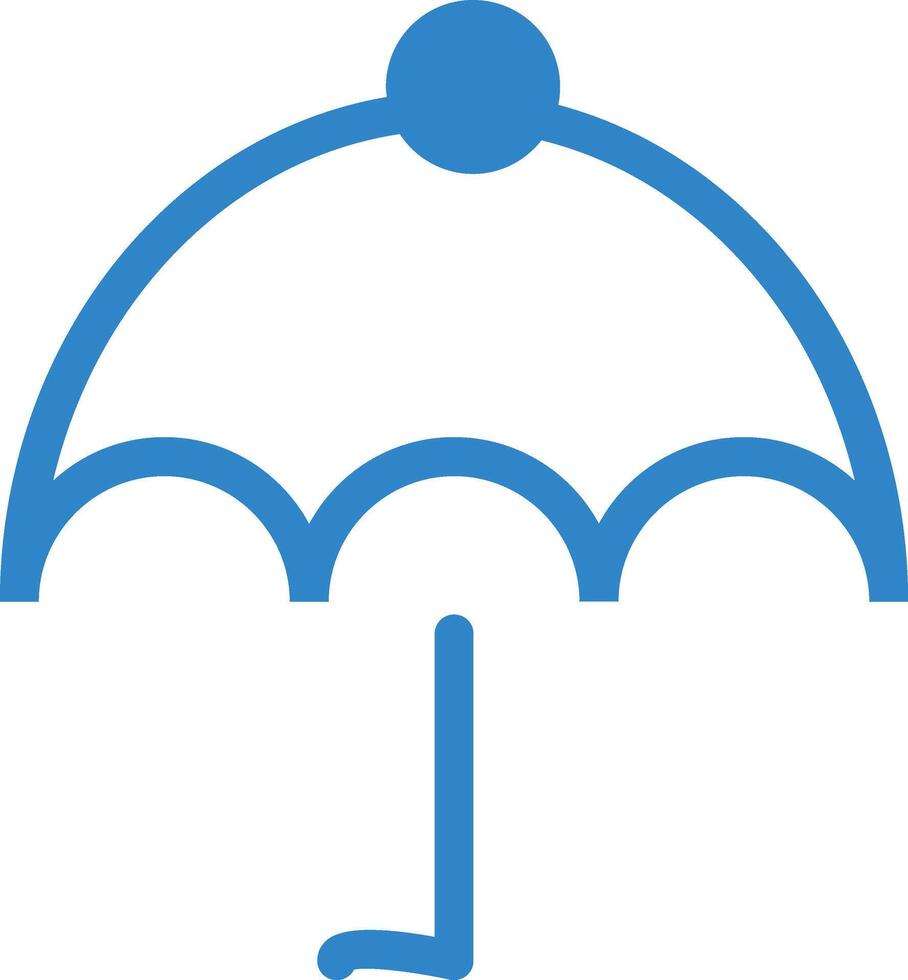 uma azul guarda-chuva com uma bola em topo vetor