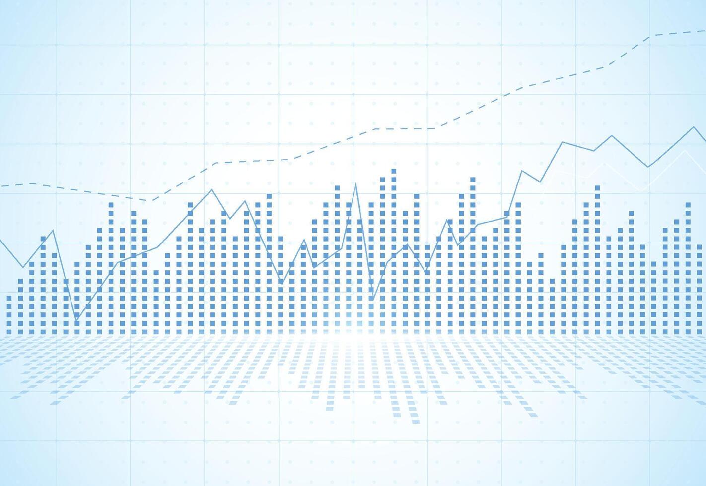 o negócio vela bastão gráfico gráfico do estoque mercado investimento negociação em branco fundo Projeto. otimista apontar, tendência do gráfico. ilustração vetor