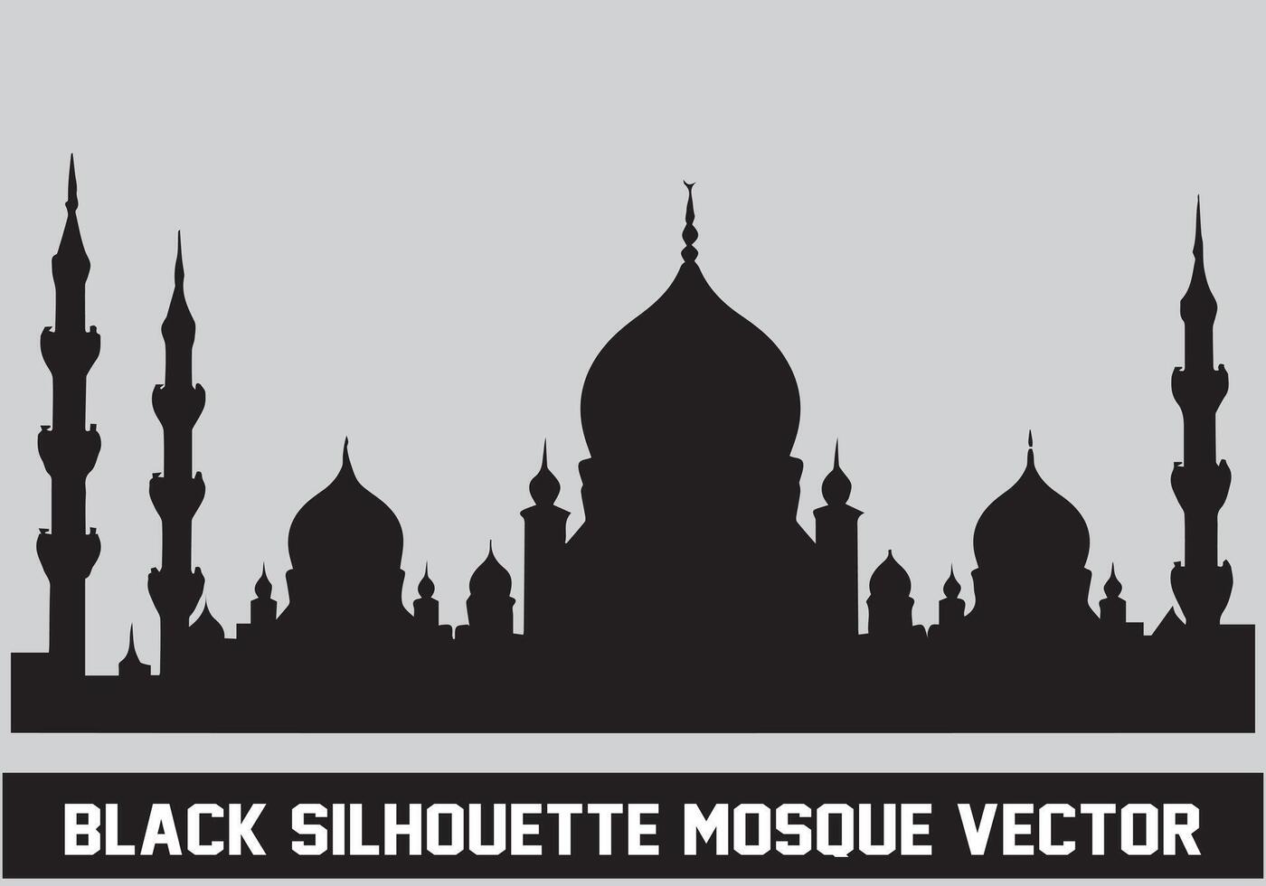 mesquita silhueta Preto cor para islâmico Projeto vetor