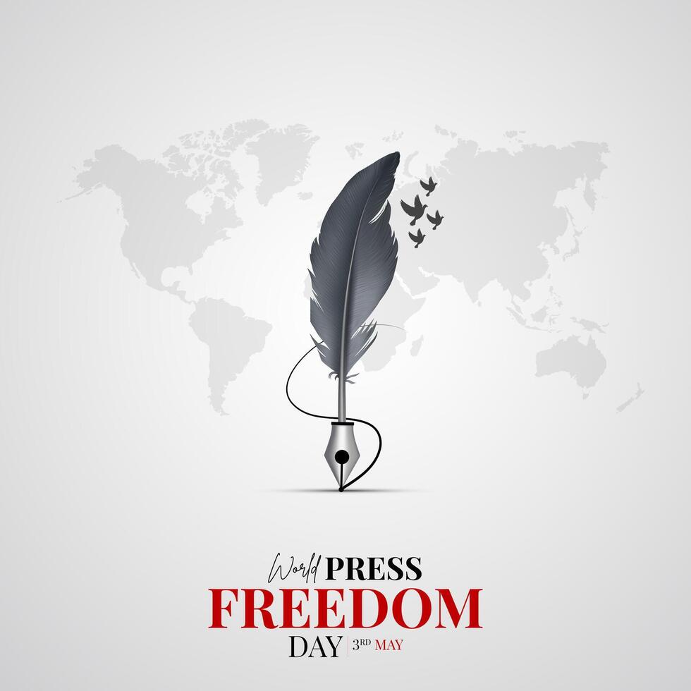 mundo pressione liberdade dia social meios de comunicação publicar. mundo pressione liberdade dia ou mundo pressione dia para levantar consciência do a importância do liberdade do a imprensa. vetor
