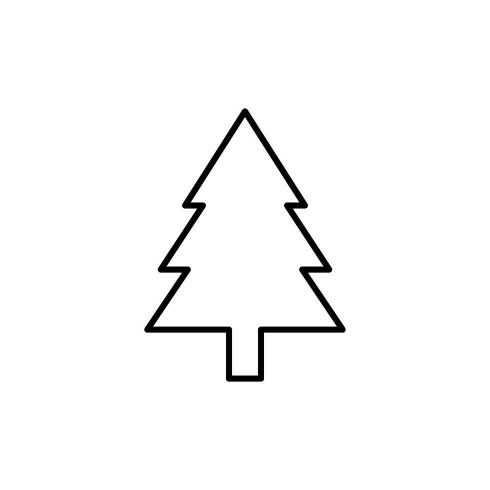 Natal árvore ícone em branco fundo. vetor