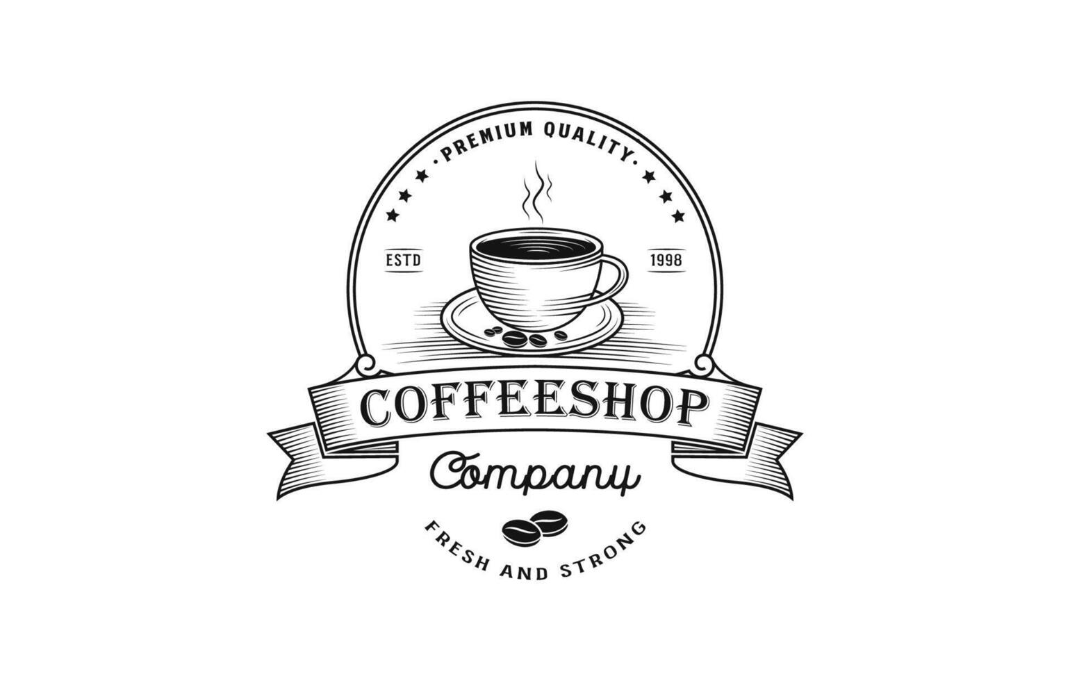 vintage café logotipo, café logotipo, cafeteria logotipo, café copo logotipo, café fazer compras logotipo, vintage logotipo, retro logotipo, quente café logotipo, beber café logotipo vetor