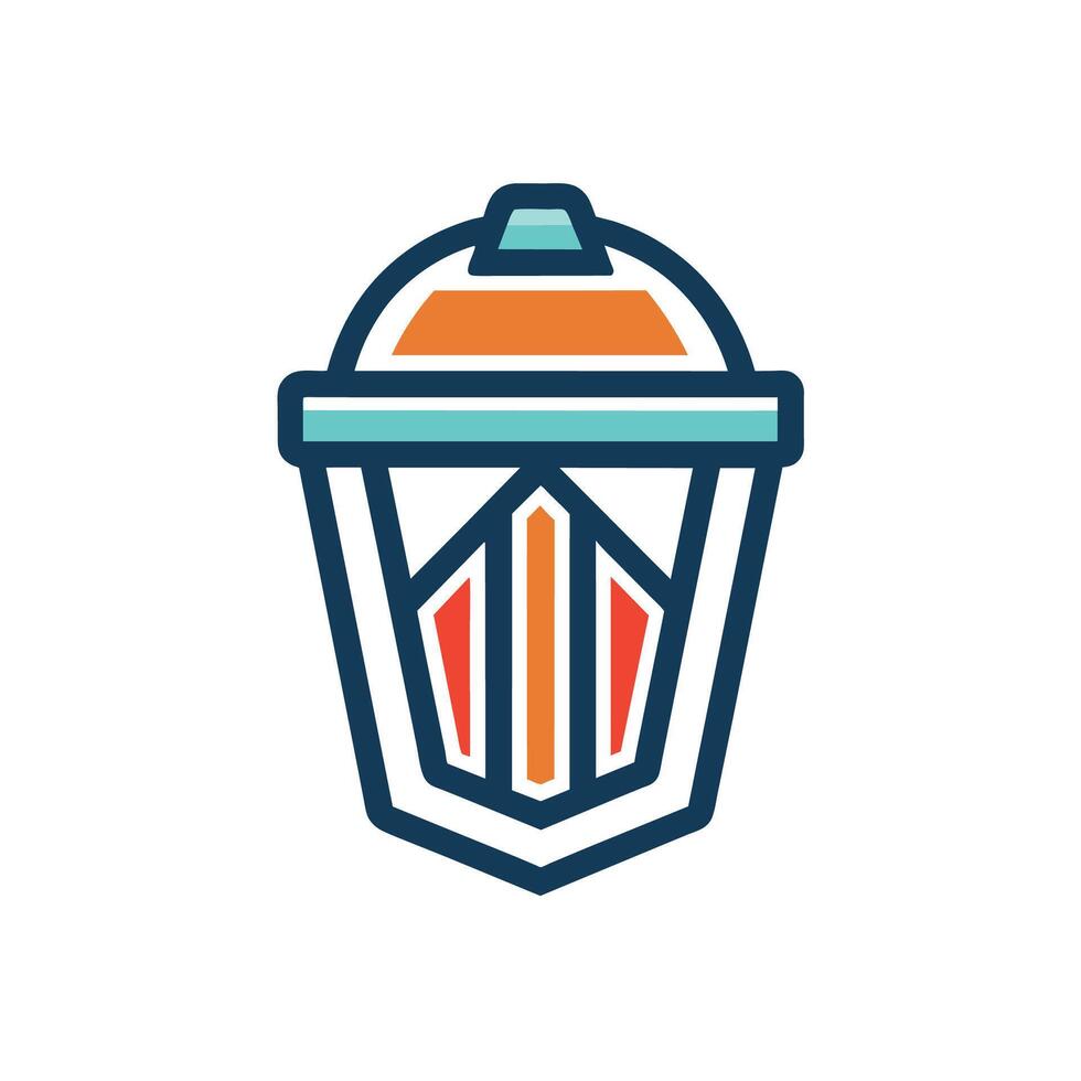 uma geométrico logotipo representando uma rua luz, simbolizando a trabalhos do uma comunidade Limpar equipe, uma geométrico logotipo para uma comunidade Limpar equipe técnica apresentando uma Lixo pode esboço vetor