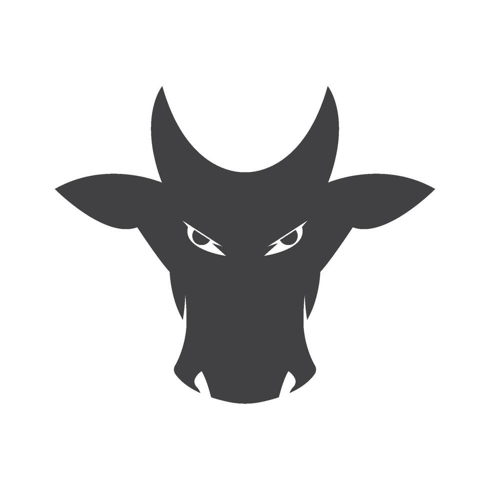 vaca logotipo modelo ícone ilustração Projeto vetor