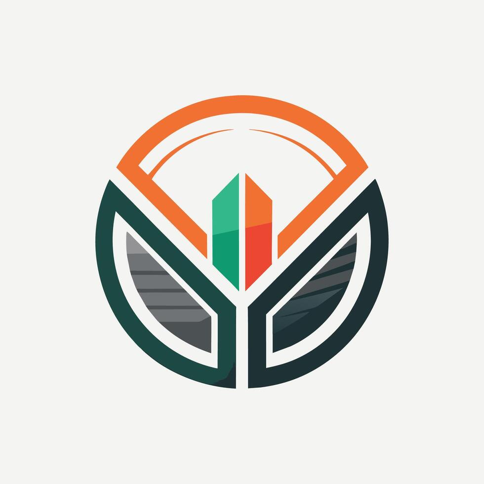 uma logotipo Projeto apresentando uma verde e laranja folha, simbolizando ecologia e vitalidade, enfatizar simplicidade e clareza dentro a Projeto para crio uma Eterno logotipo este ressoa com clientes vetor