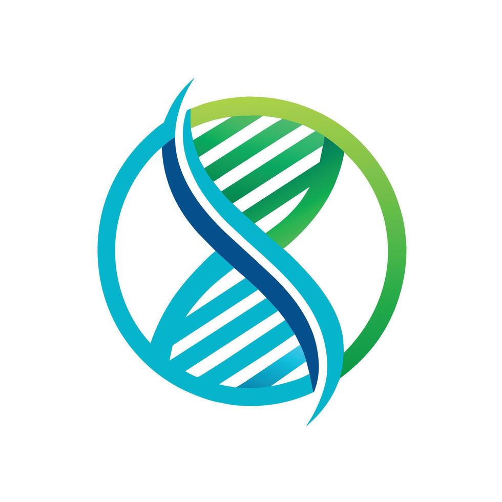 minimalista azul e verde dna logotipo Projeto para corporativo marca, simples minimalista montanha logotipo Projeto ícone modelo vetor